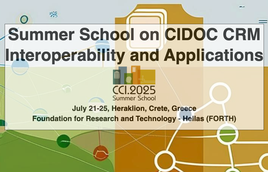 CIDOC CRM Summer School July 2025 Banner